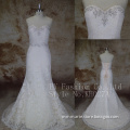 beautiful bridal pictures of mermaid wedding dress ivory beading lace with trian